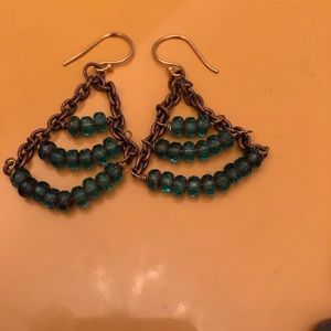 Unique! 💙 Beaded Drop Earrings